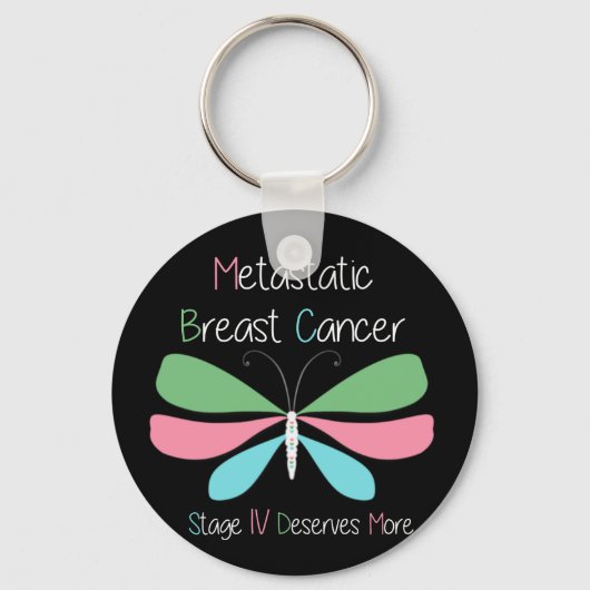 Gemetastaseerd borstkankerbewustzijn sleutelhanger (Voorkant)