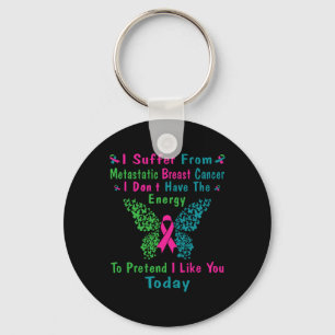 Gemetastaseerde Borstkanker Awareness Ribbon Warri Sleutelhanger