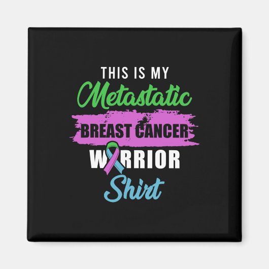 Gemetastaseerde Borstkanker Awareness Warrior Magneet (Voorkant)
