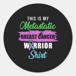 Gemetastaseerde Borstkanker Awareness Warrior Ronde Sticker