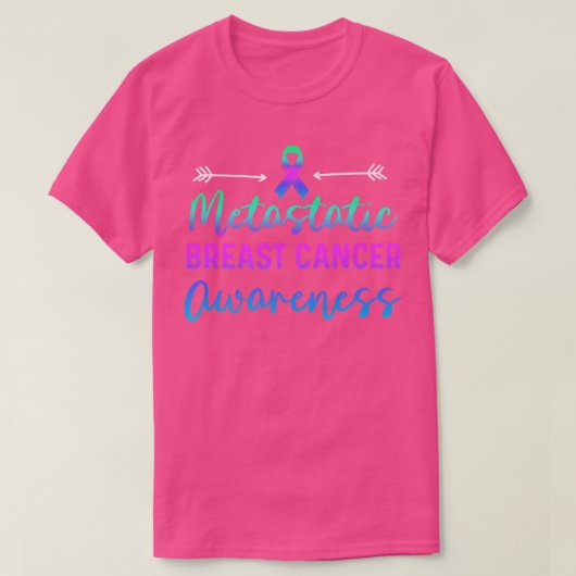 Gemetastaseerde Borstkanker Awareness Warrior T-shirt (Design voorkant)