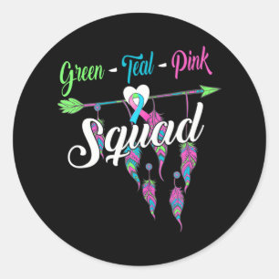 Gemetastaseerde borstkankersquad krijger stadium 4 ronde sticker