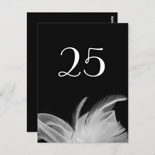 Gemetherd Briefkaart van het Aantal van de Lijst v (Voorkant / Achterkant)