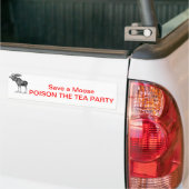 GEMIDDELD-1, EEN Moose POISON VAN DE TEA PARTIJ op Bumpersticker (Op Truck)