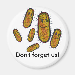 Gemiddeld Bacteria Cartoon Character Magneet