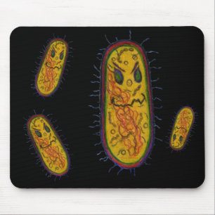 Gemiddeld Bacteria Cartoon Character Muismat