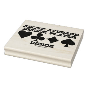 Gemiddeld Bridge Speler Binnen Vier Kaart Kleuren Rubberstempel