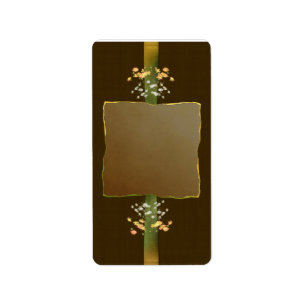Gemiddeld bruin posies Apothecair etiket
