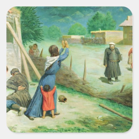 Gemiddeld Collectie, 1891 Vierkante Sticker (Voorkant)