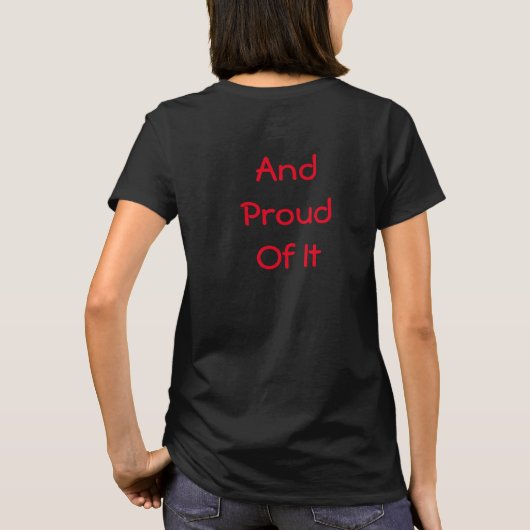 Gemiddeld en trots t-shirt (Achterkant)