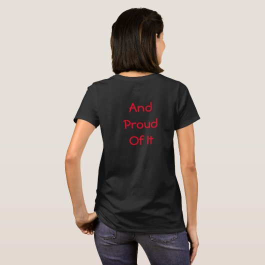 Gemiddeld en trots t-shirt (Achterkant volledig)