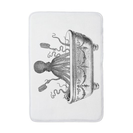 Gemiddelde Bath Mat met octopus (Voorkant Verticaal)