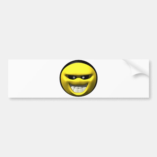 Gemiddelde gele zijde bumpersticker (Voorkant)
