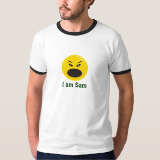 gemiddelde glimlach, ik ben Sam (pas aan) T-shirt