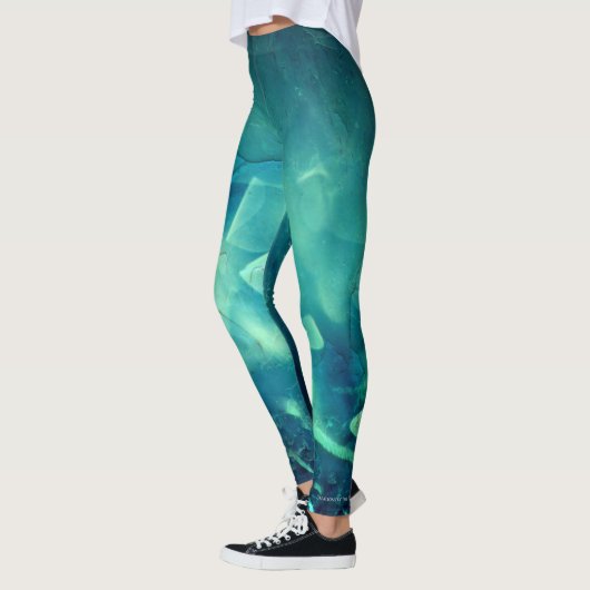 Gemiddelde groene all-over-print Leggings (Links)