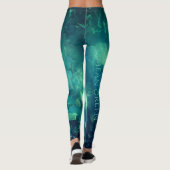 Gemiddelde groene all-over-print Leggings (Achterkant)