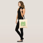 Gemiddelde groene rekruteermachinekamers tote bag (Voorkant (model))