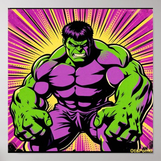 GEMIDDELDE GROENE VECHTMACHINE POSTER (Voorkant)