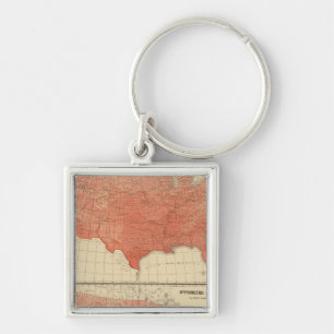 Gemiddelde jaarlijkse temperatuur, Hypsometrische  Sleutelhanger