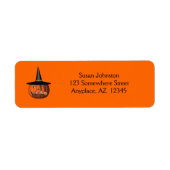 Gemiddelde Jack O Lantern Halloween-adreslabel Etiket (Voorkant)