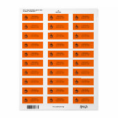Gemiddelde Jack O Lantern Halloween-adreslabel Etiket (Full Sheet)