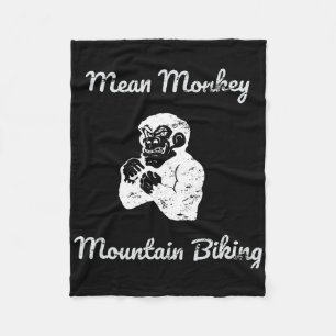 Gemiddelde Monkey Mountainbiken Fleece Deken