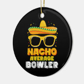 Gemiddelde Nacho Bowler Cinco De MayoNacho Bo Keramisch Ornament (Links)