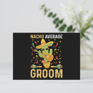 Gemiddelde Nacho-bruidegom Mexicaanse echtgenoot C Bedankkaart