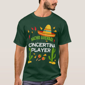 Gemiddelde Nacho Concertina speler Cinco De Mayo v T-shirt