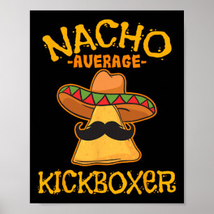 Gemiddelde Nacho Kickbokser Cinco De Mayo Mexicaan Poster