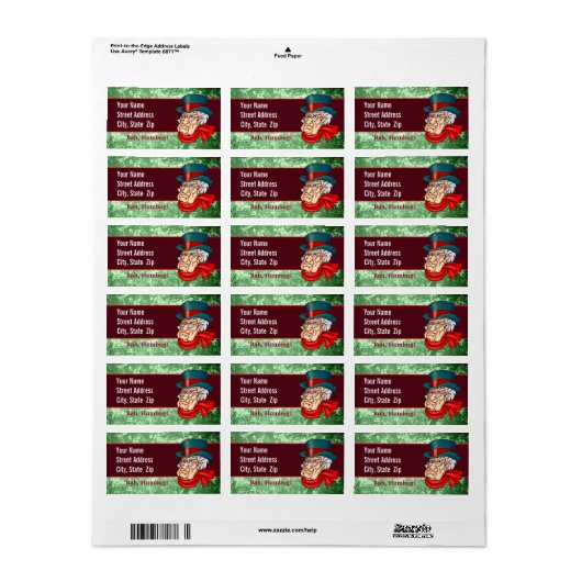 Gemiddelde oude scrollen etiket (Full Sheet)