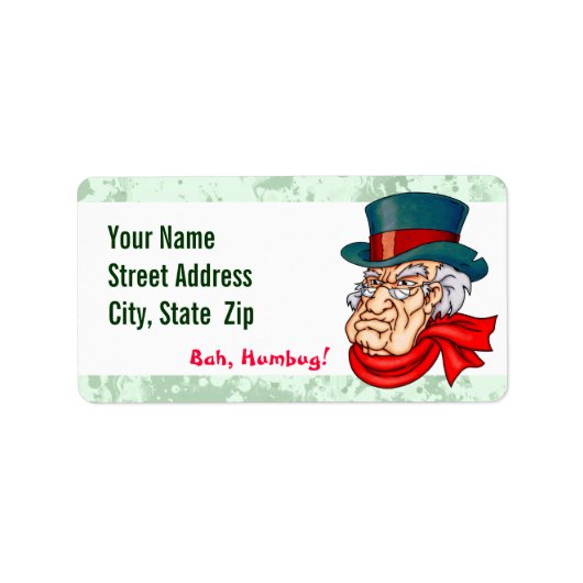 Gemiddelde oude scrollen etiket (Voorkant)