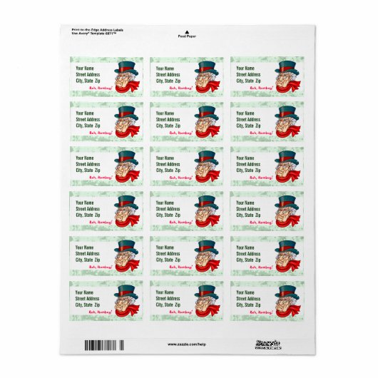 Gemiddelde oude scrollen etiket (Full Sheet)