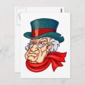 Gemiddelde oude scrolloge briefkaart (Voorkant / Achterkant)