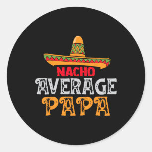Gemiddelde Papa Vaders Dag Mexicaanse Familie Matc Ronde Sticker