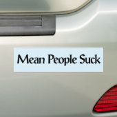 Gemiddelde People Suck Bumpersticker (Op auto)
