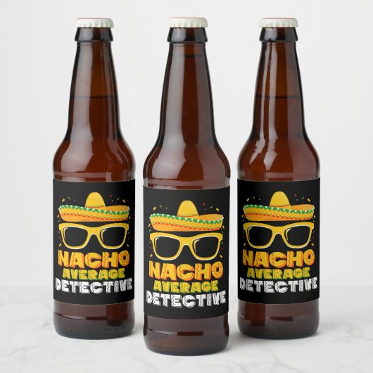 Gemiddelde rechercheur Cinco de Mayo Bier Etiket (Flessen)