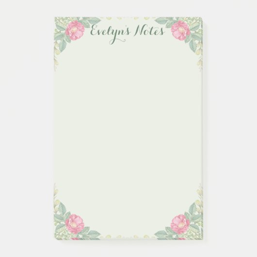 Gemiddelde roze bloesems 4x6 post-it® notes (Voorkant)