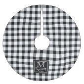 Gemiddelde Rustic Buffalo Controles Monogram Naam  Kerstboom Rok (Voorkant)