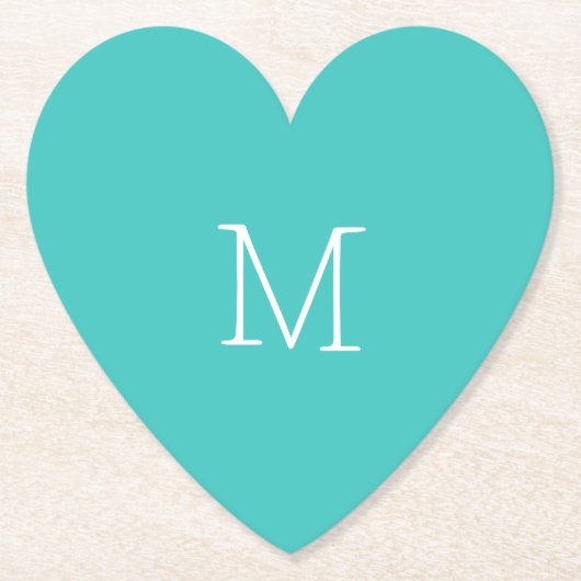 Gemiddelde Turquoise Kartonnen Onderzetters (Voorkant)