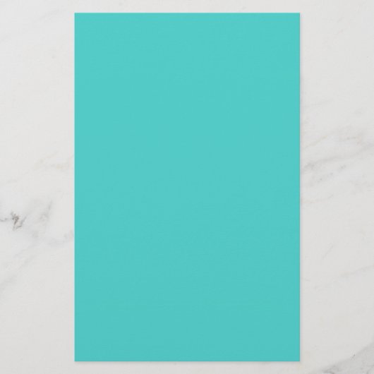 Gemiddelde turquoise Solid Color Briefpapier (Voorkant)