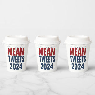 Gemiddelde Tweets 2024 Grappige Verkiezing Trump Papieren Bekers