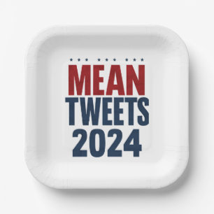 Gemiddelde Tweets 2024 Grappige Verkiezing Trump Papieren Bordje