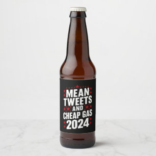 Gemiddelde tweets en goedkoop gas Donald Trump 202 Bier Etiket