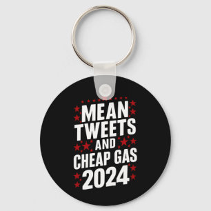 Gemiddelde tweets en goedkoop gas Donald Trump 202 Sleutelhanger