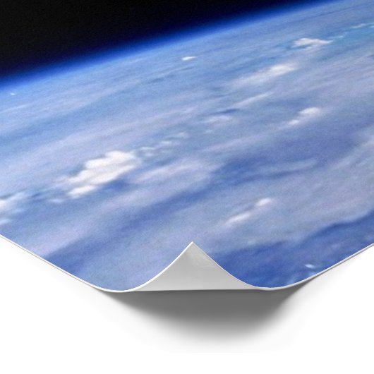 Gemini 7 orbiting Earth, bekeken vanuit Gemini 6A Poster (Hoek)