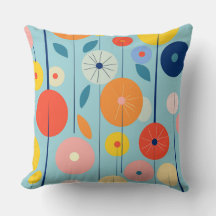 Gemini a dit Coussin Cercle Jardin Rétro Atomique