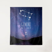 Gemini | Aangepaste astrologie Tapestry Wandkleed (Voorkant)