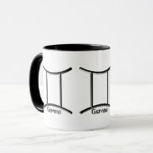 GEMINI, abstract ontwerp van het sterrenbeeld, Mok (Voorkant links)