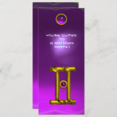 GEMINI ALEXANDRITE, amethyst lichtgeel Kaart (Voorkant / Achterkant)